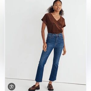 Madewell Cali Demi Boot jean with raw hem